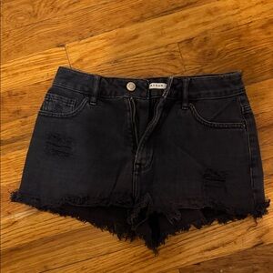 PacSun Dark Denim Frayed Shorts